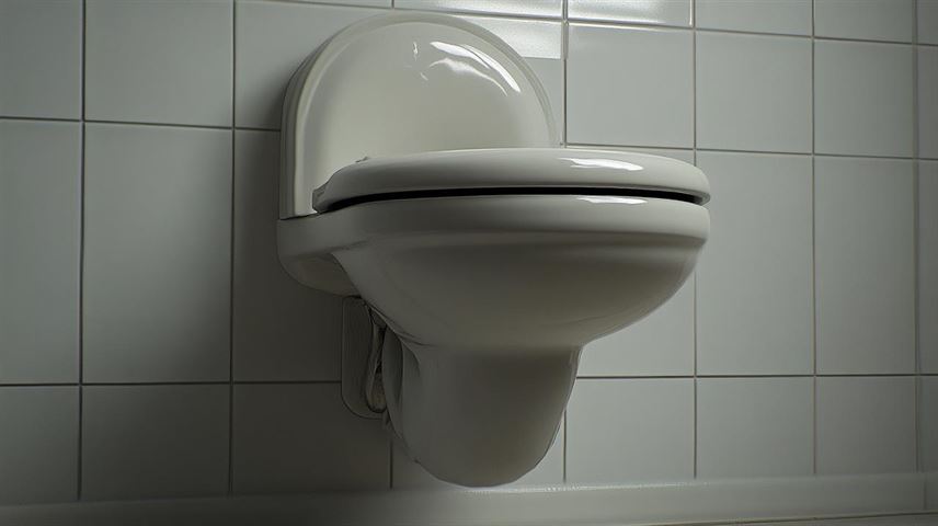 Væghængt toilet med cisterne